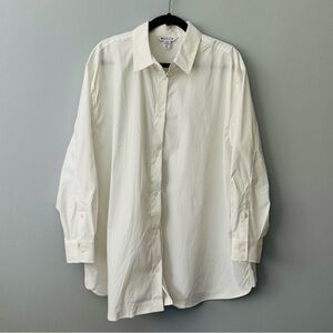 Athleta Button Down Oversized Poplin Top